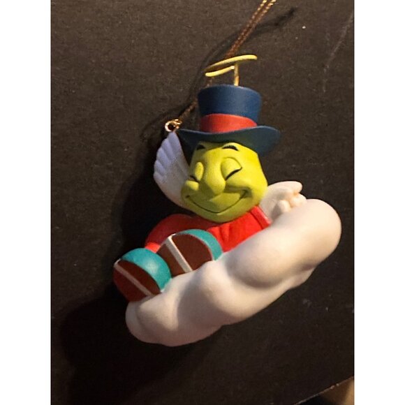 Disney Jiminy Cricket Sleeping On Cloud Christmas Ornament Groiler HTF - Picture 1 of 6